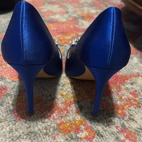 Badgley Mischka Cher Crystal Embellished Pump in Electric Blue - Picture 4 of 7